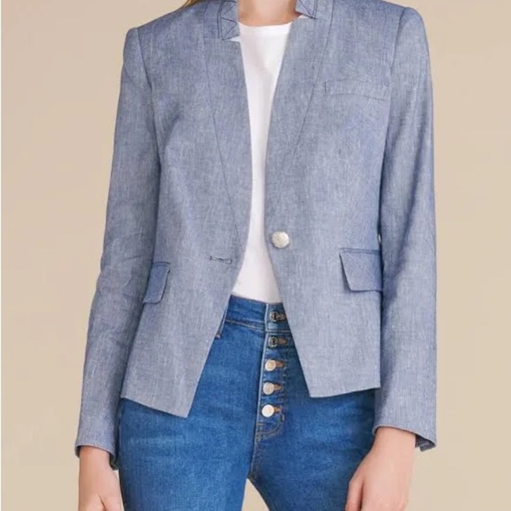Veronica beard linen blend farley dickey jacket, size 4, new